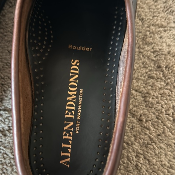 Allen Edmonds Boulder Venetian Driving Moccasin Black Brown Leather Men SZ 9 - Picture 7 of 9